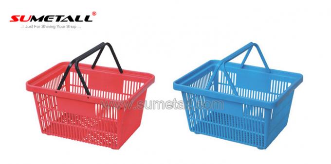 25L Blue Supermarket Shopping Basket