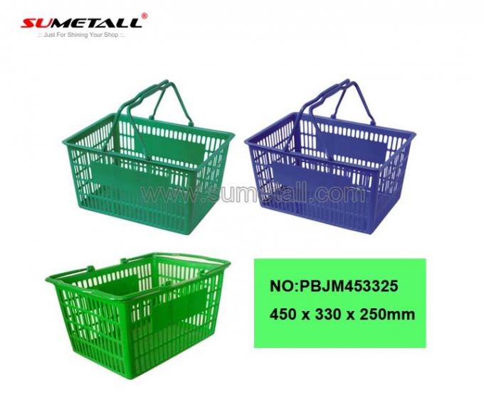 Personal Hand Held Plastic Shopping Baskets 26L / Small Shopping Hand Baskets