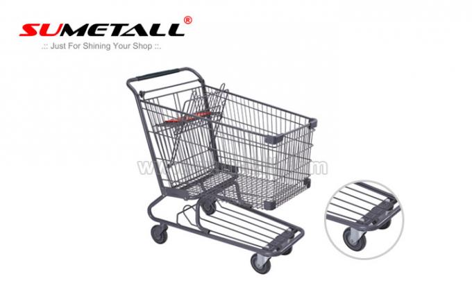 Large Size American Type Metal Grocery Trolley For Superstores