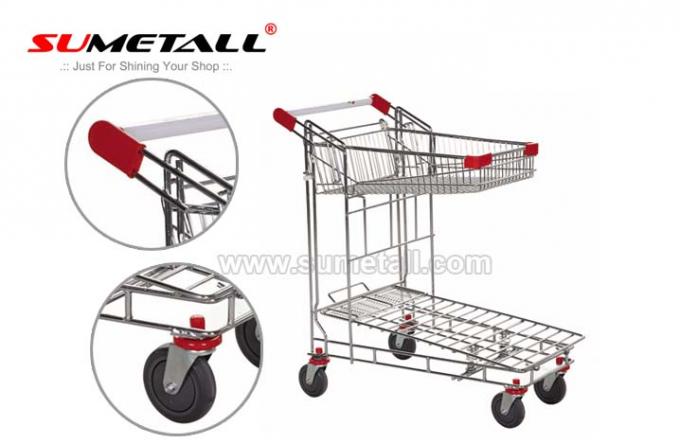 Two Layer Metal Grocery Cart