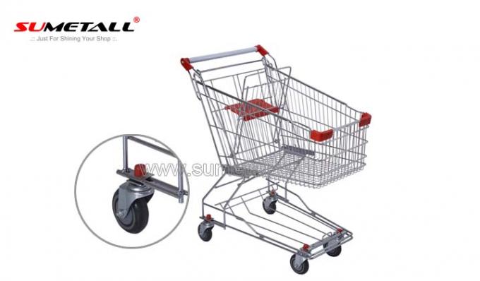 Metal Grocery Cart With Base Tray