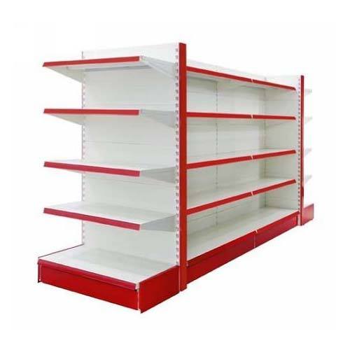 Humped Infill Panel Supermarket Display Shelf , Shop Display Shelving For Drug Stores