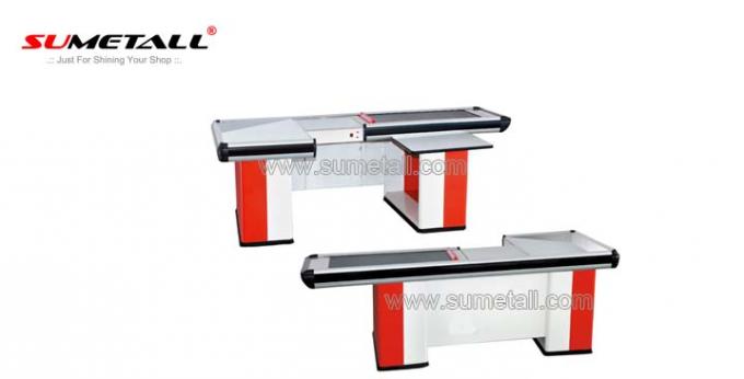 Retail Checkout Desk With Conveyor Belt 