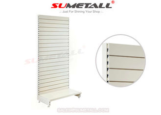 China Movable Slatwall Back Panel Retail Store Shelving , Metal Convenience Store Fixtures supplier