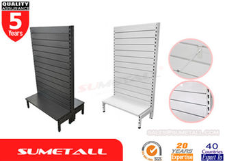 China Black White Metal Retail Gondola Shelving / Gondola Display Stands Adjusted Height supplier