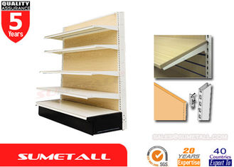 China MDF Wood Back Gondola Store Shelving , Supermarket Department Store Shelving supplier