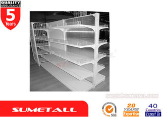 China PVC Backing Panel Gondola Store Shelving / Pharmacy Gondola Shelving Multi Layers supplier