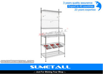 China Steel Versatile Heavy Duty Wire Shelving / Adjustable Chrome Storage Shelves supplier