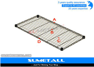 China Light Duty Commercial Chrome Wire Shelving / Stainless Steel Wire Rack Customized Size supplier