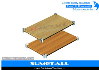 China Simple Structure Metro Wire Shelving With Wood Storage Shelving Units Adjustable Feets supplier