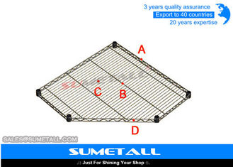 China Customized Corner Chrome Wire Shelving / Kitchen Metal Shelving Racks supplier