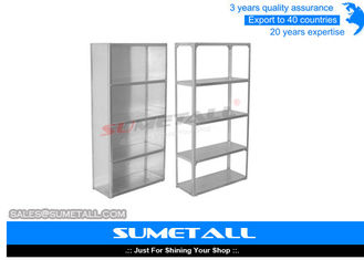 China Industrial Closet Slotted Angle Racking / Garage Heavy Duty Shelving 5 Shelf supplier