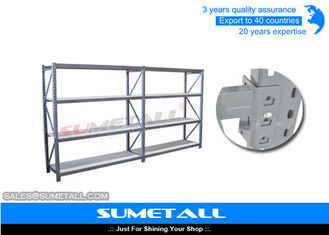 China Free Standing Diamond Hole Commercial Metal Shelving Longspan Racking For Storage supplier