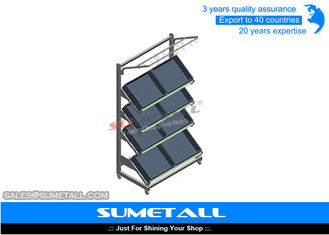 China Supermarket Fruit Vegetable Display Rack On Wheels , Store Display Shelves supplier