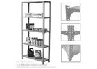 China 5 Layer Steel Slotted Angle Storage Racks Industrial Style Shelving Unit company