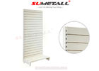 Good Quality Shop Display Shelf  & Movable Slatwall Back Panel Retail Store Shelving , Metal Convenience Store Fixtures on sale