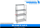 China Commercial Metro Chrome Wire Shelving , Metal 4 Tier Wire Storage Racks factory