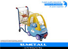 China Customized Funny Supermarket Shopping Trolley With Kids Play Plastic Cab factory