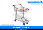 China Strong Metal Supermarket Shopping Trolley Cargo Trolley With 2 Layer factory