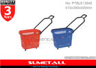 China Plastic Shopping Basket With Wheels And Handle factory