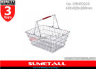 China Hand Held Chrome Wire Shopping Basket factory