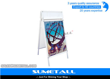 Aluminum Shop Display Fittings / Sandwich Board Signs A Frame For Advertising